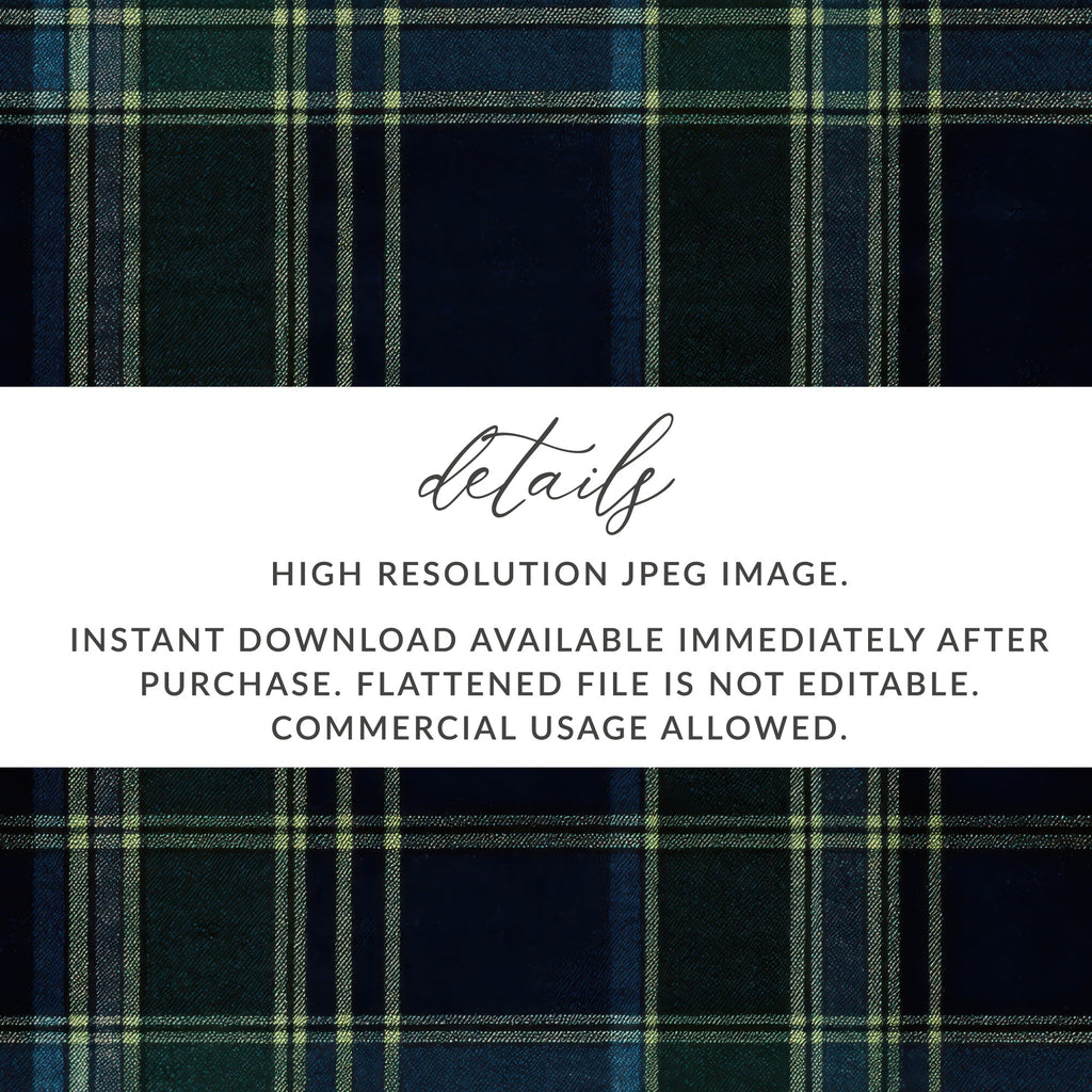 Dark Blue And Green Seamless Tartan Pattern Digital - Moore and Mountain
