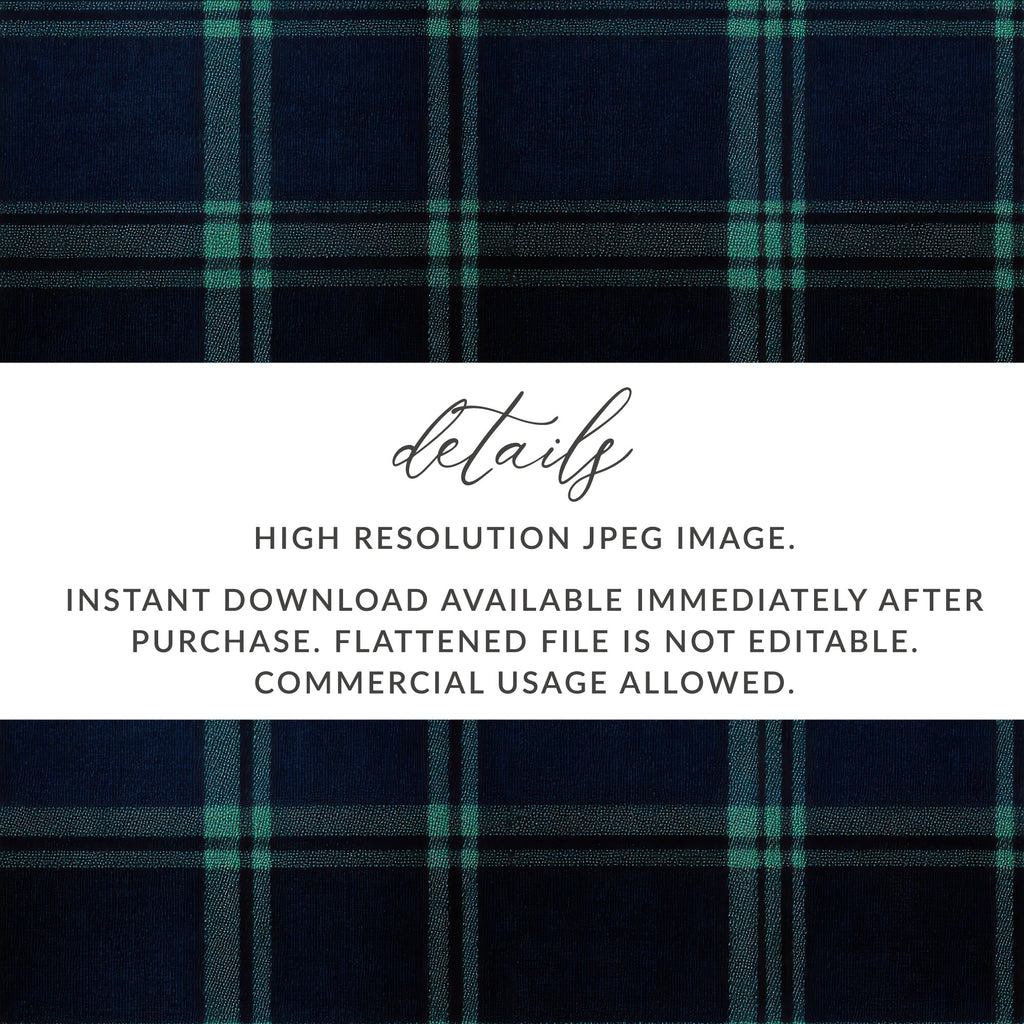 Dark Blue and Teal Plaid Stylish Scottish Tartan Background - Moore and Mountain