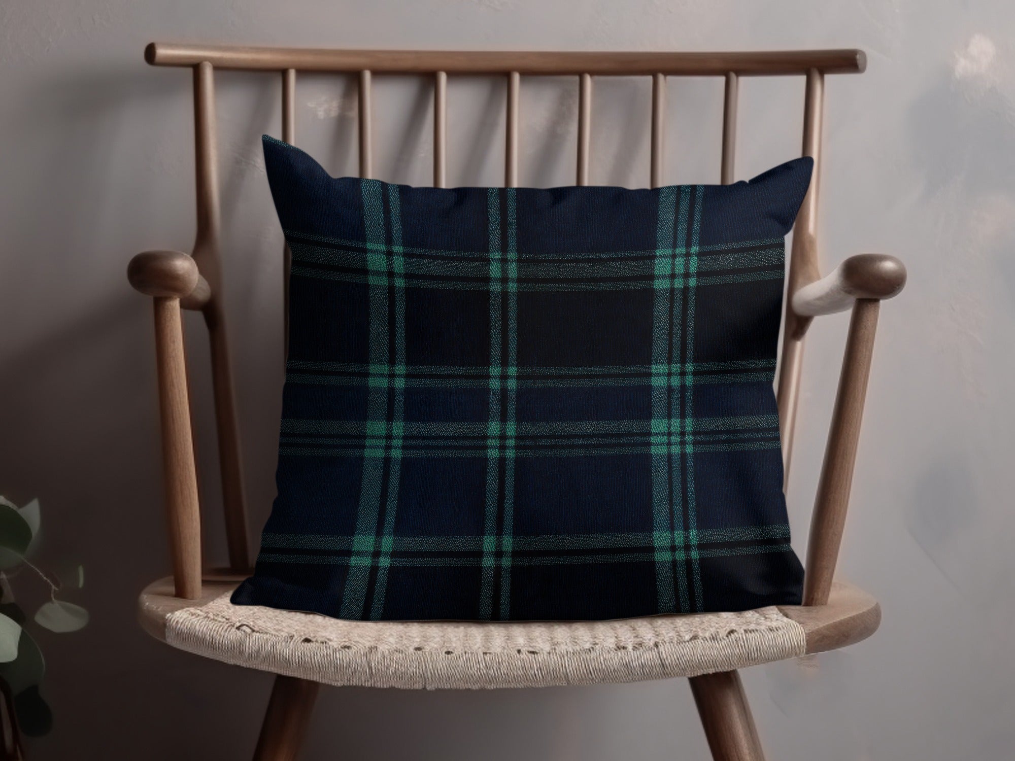 Dark Blue and Teal Plaid Stylish Scottish Tartan Background - Moore and Mountain