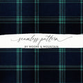Dark Blue and Teal Plaid Stylish Scottish Tartan Background - Moore and Mountain