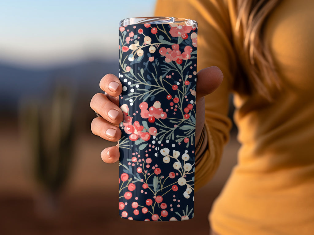 Floral Patterned Tumbler for Stylish Beverage Enjoyment