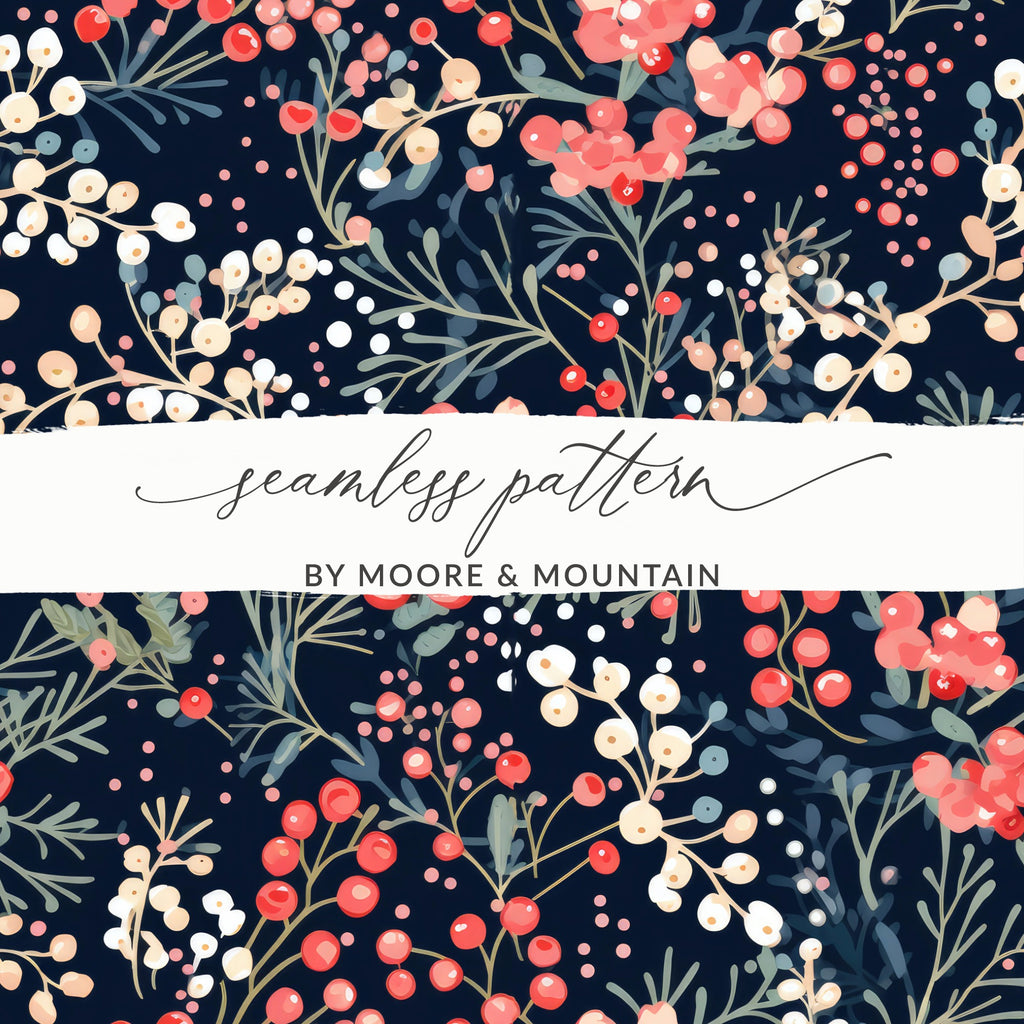 Colorful Botanical Seamless Pattern by Moore & Mountain