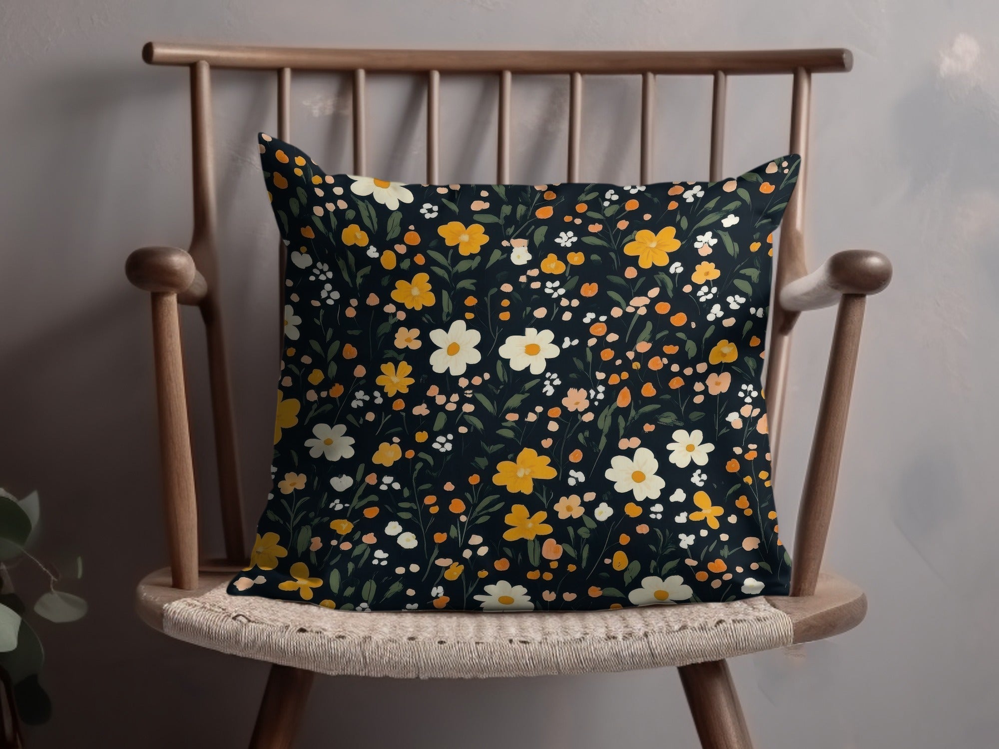 Vibrant Floral Patterned Decorative Cushion Product