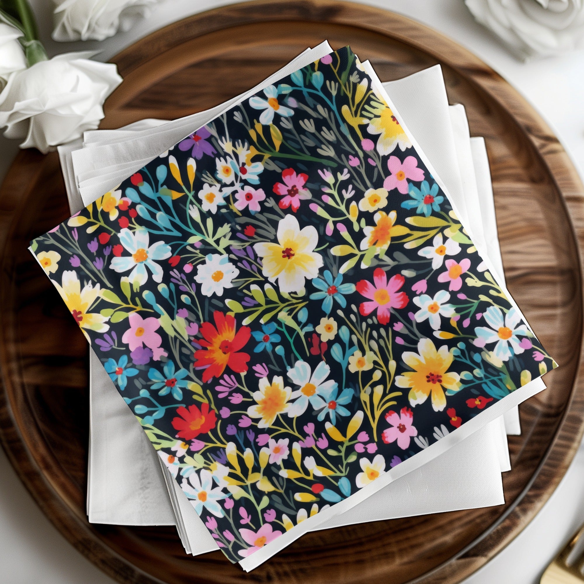 Dark Ditsy Floral Seamless Background - Moore and Mountain