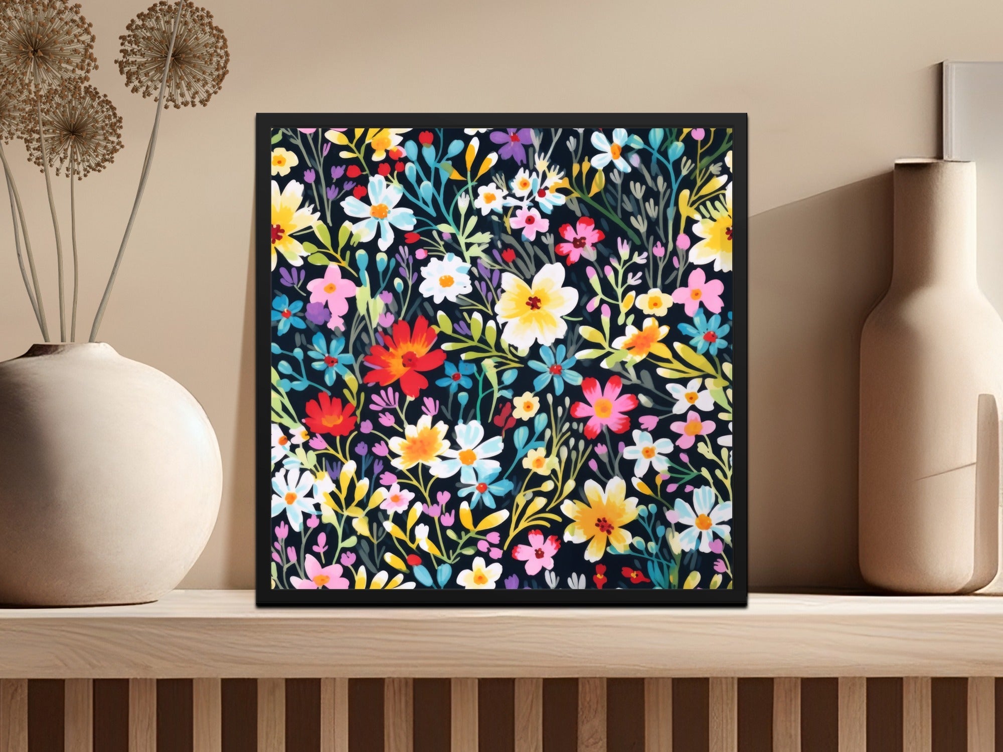 Dark Ditsy Floral Seamless Background - Moore and Mountain