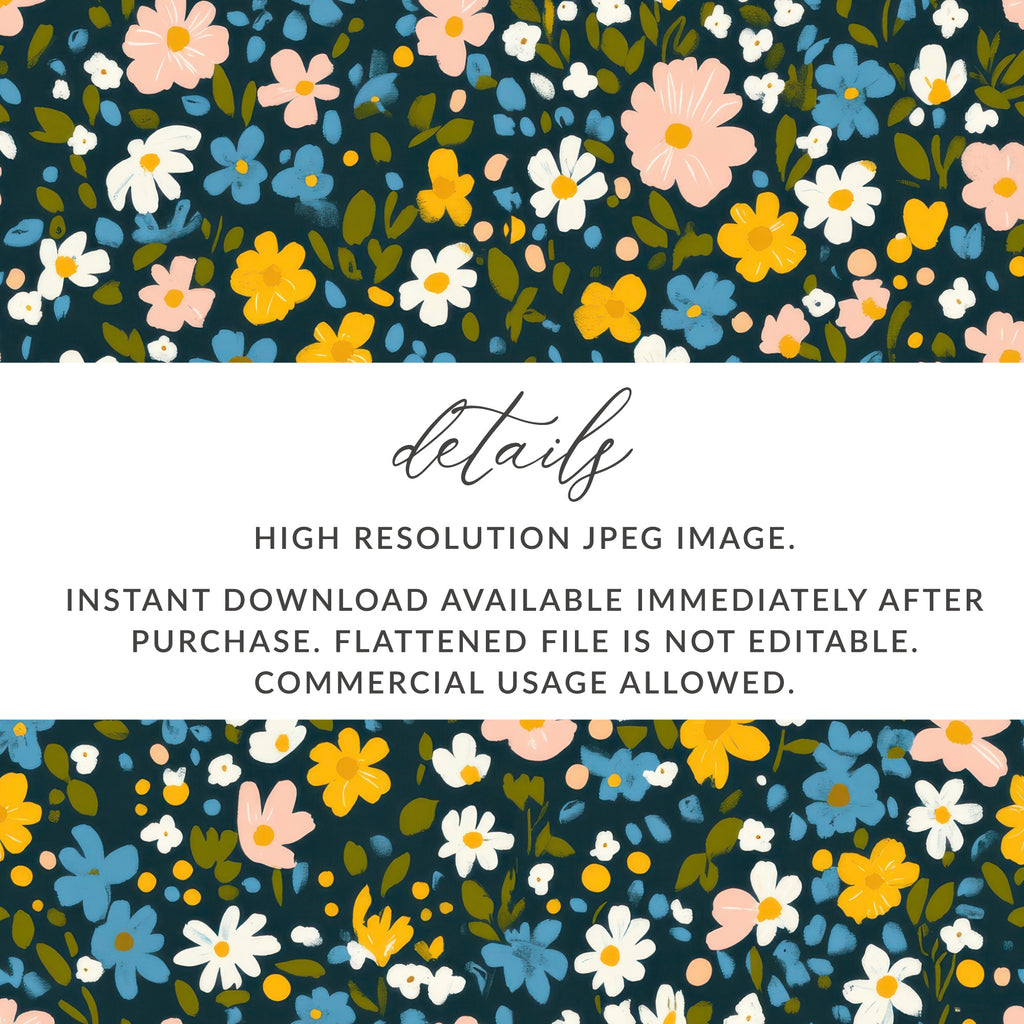 High Resolution Floral Pattern Digital Design File