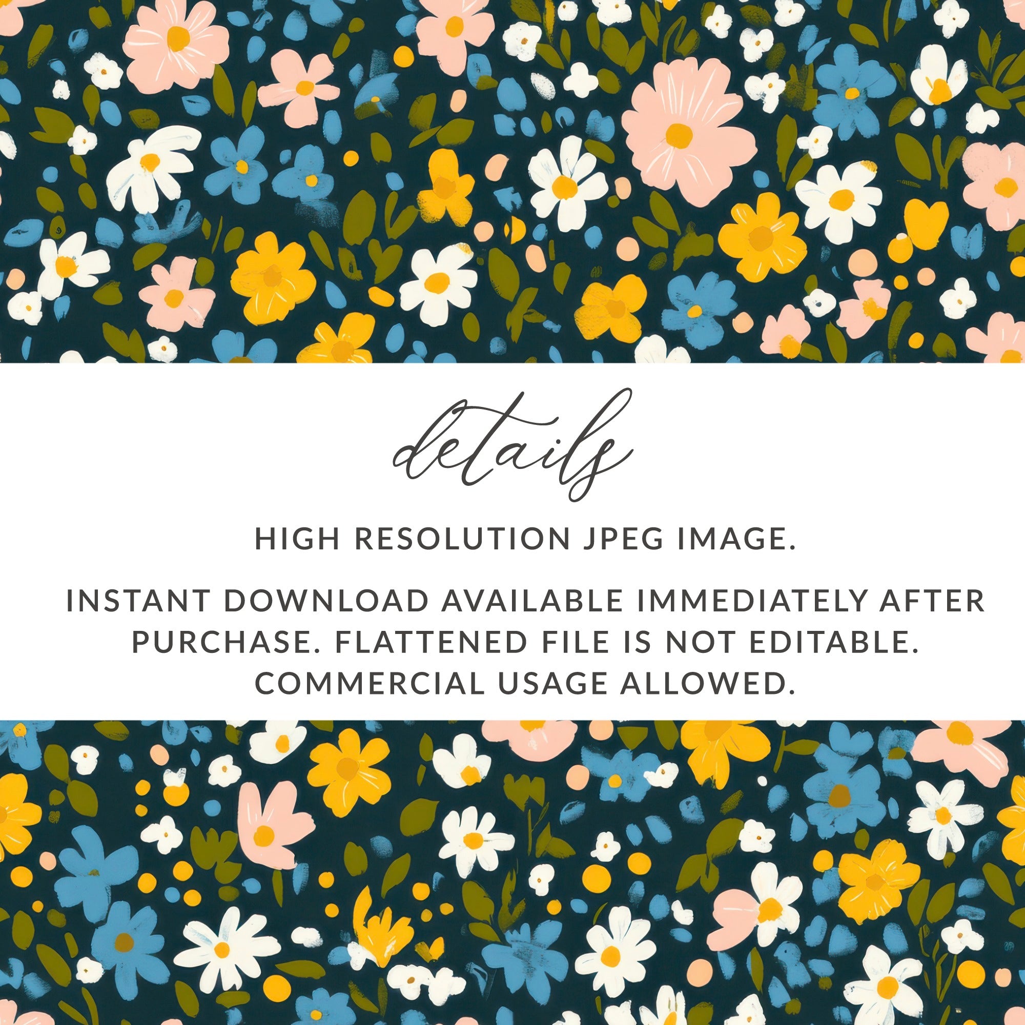 High Resolution Floral Pattern Digital Design File