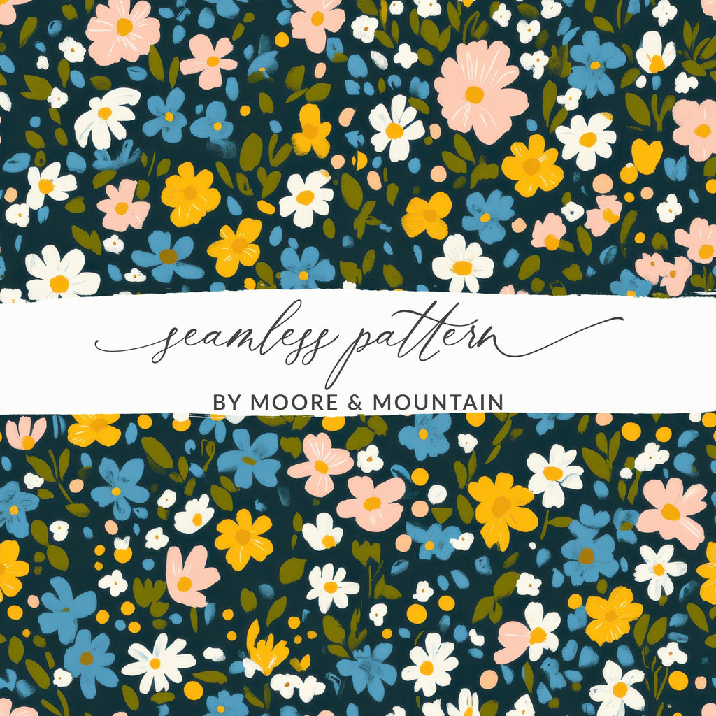 Colorful Floral Seamless Pattern by Moore & Mountain