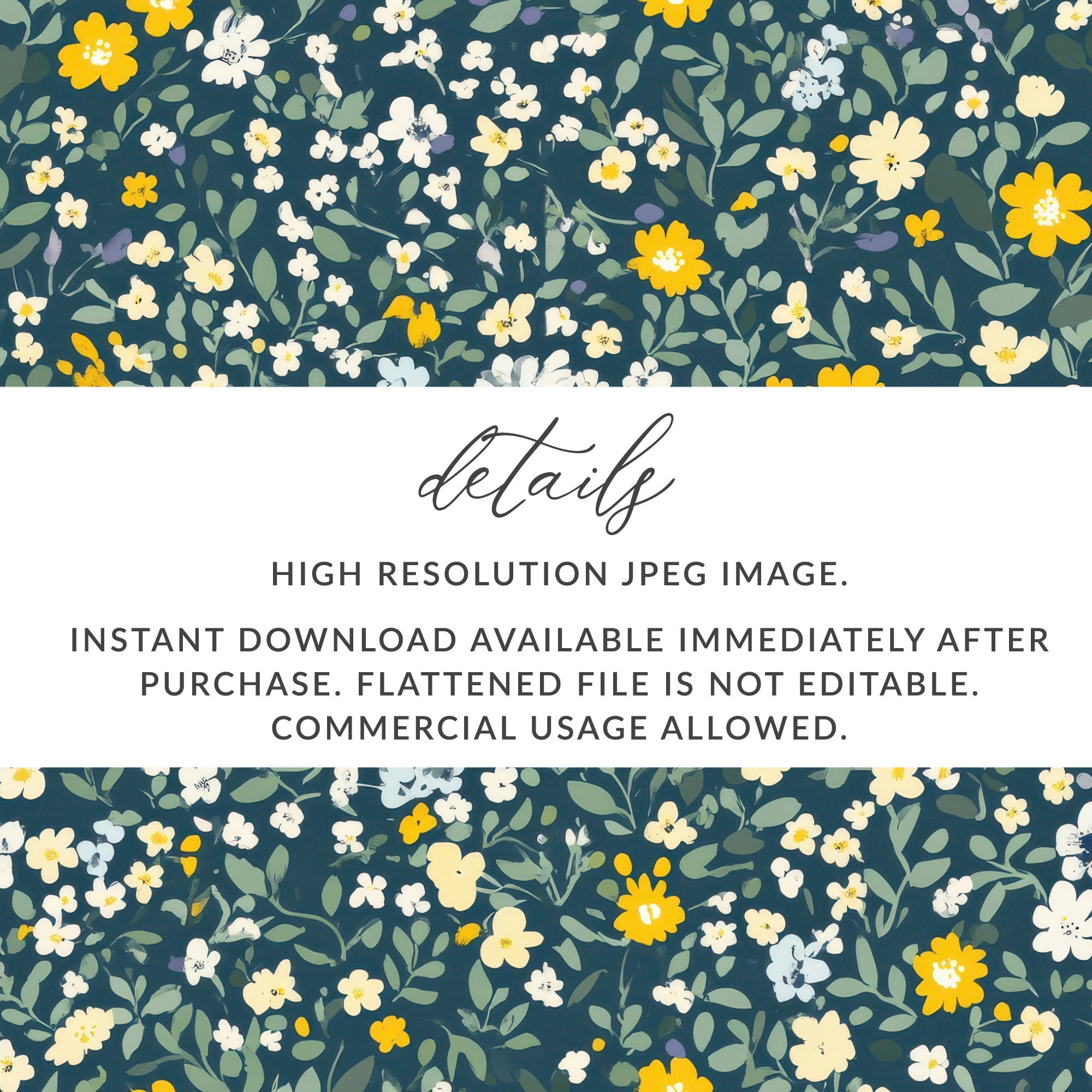 High Resolution Floral Pattern for Instant Download