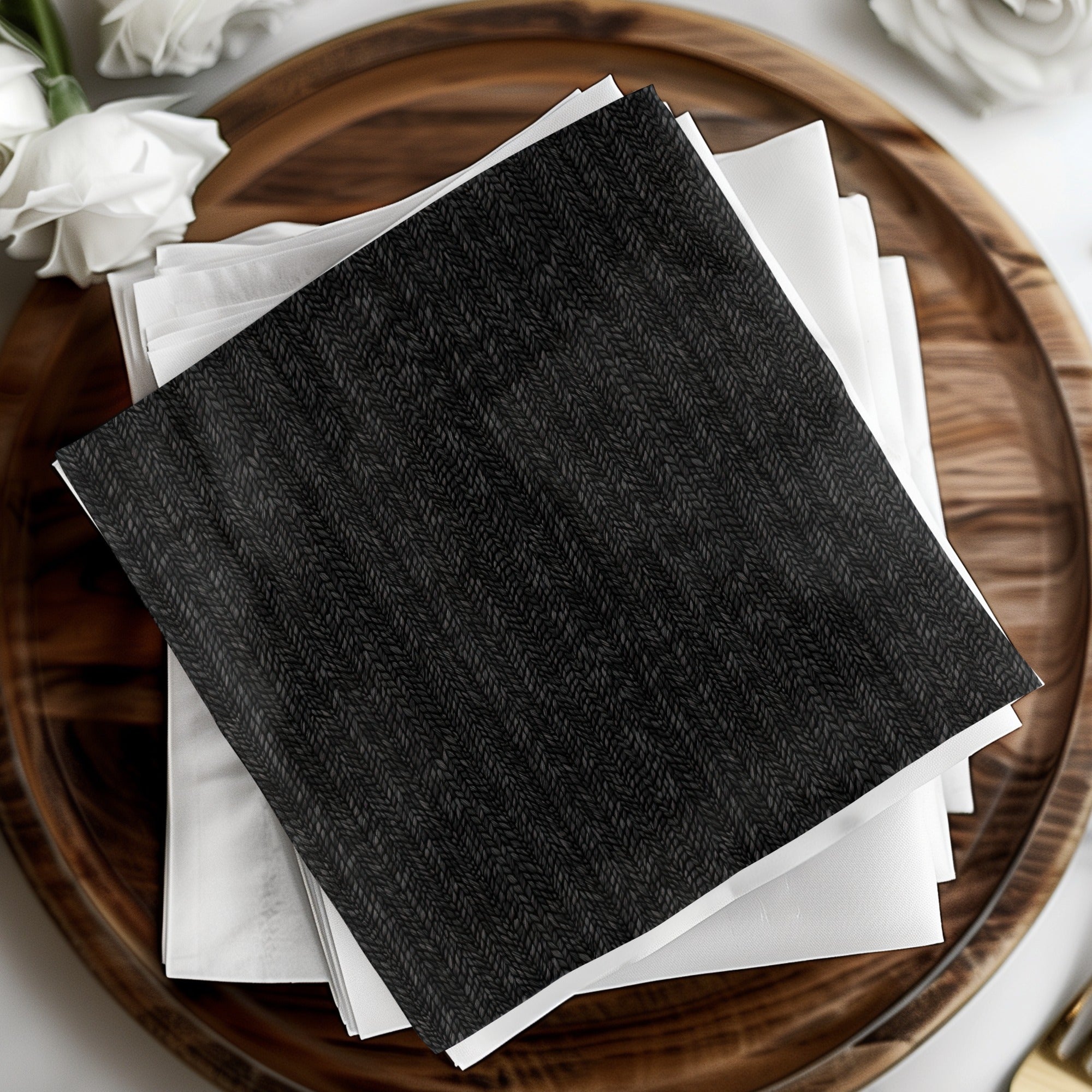 Dark Knitted Fabric Design Seamless Denim Digital - Moore and Mountain