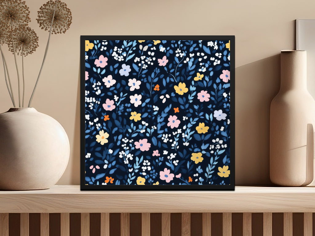 Colorful Floral Pattern Wall Art Print