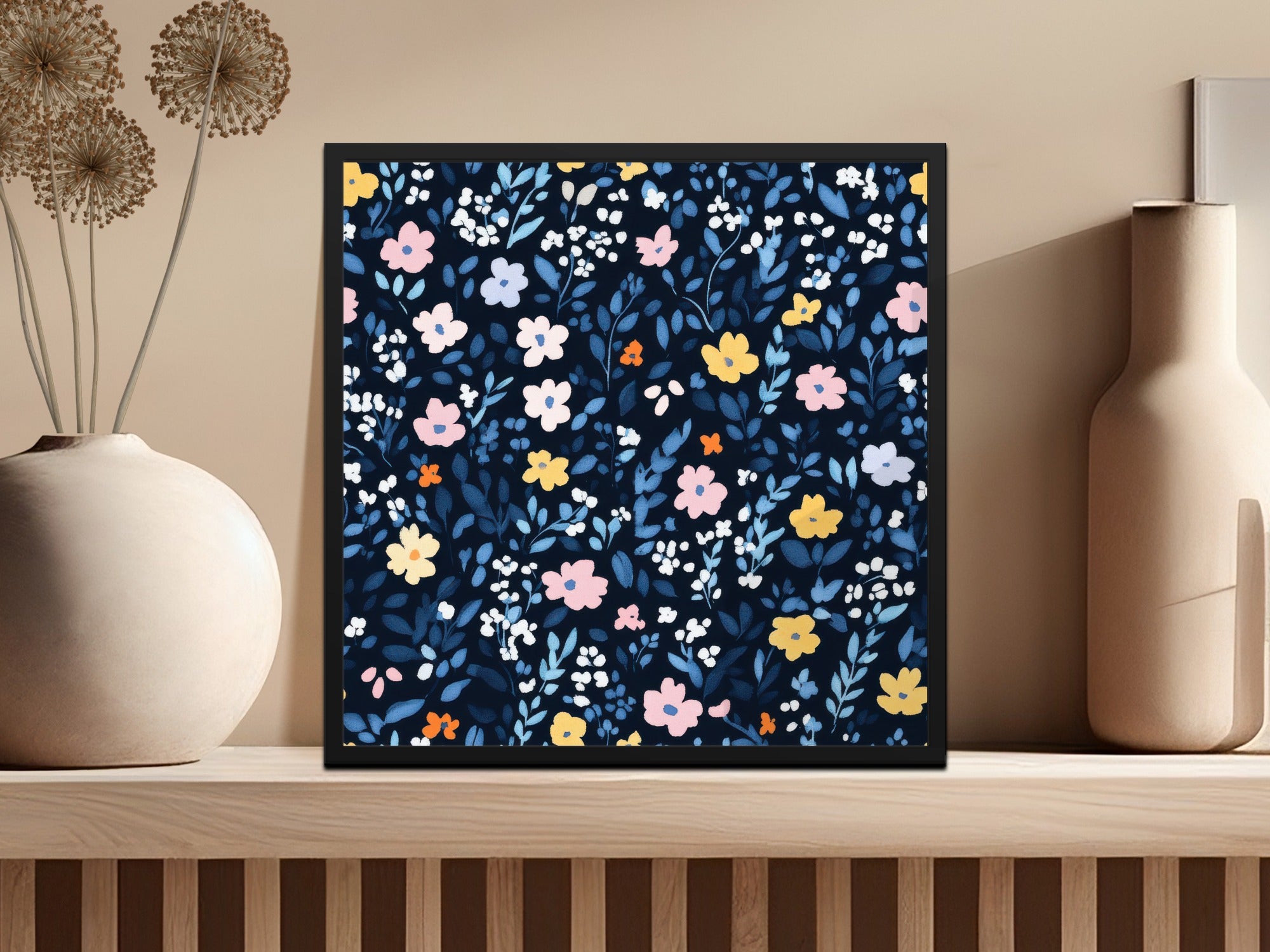 Colorful Floral Pattern Wall Art Print