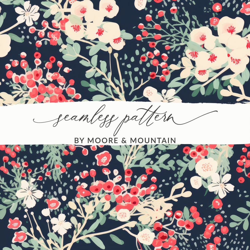 Floral Seamless Pattern by Moore & Mountain Design