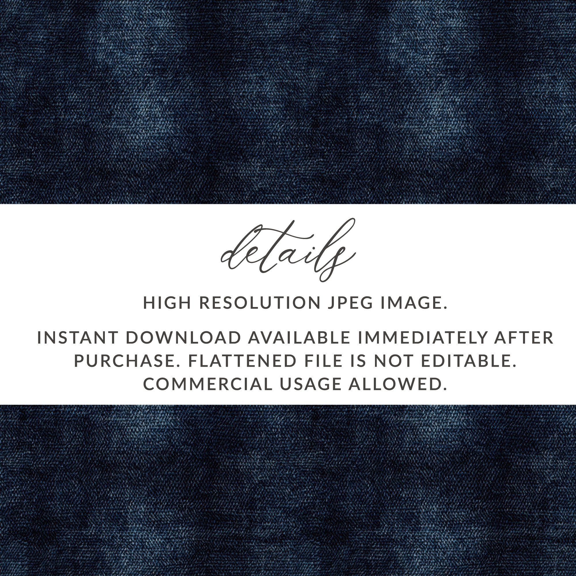 Dark Seamless Denim Texture JPEG Digital - Moore and Mountain