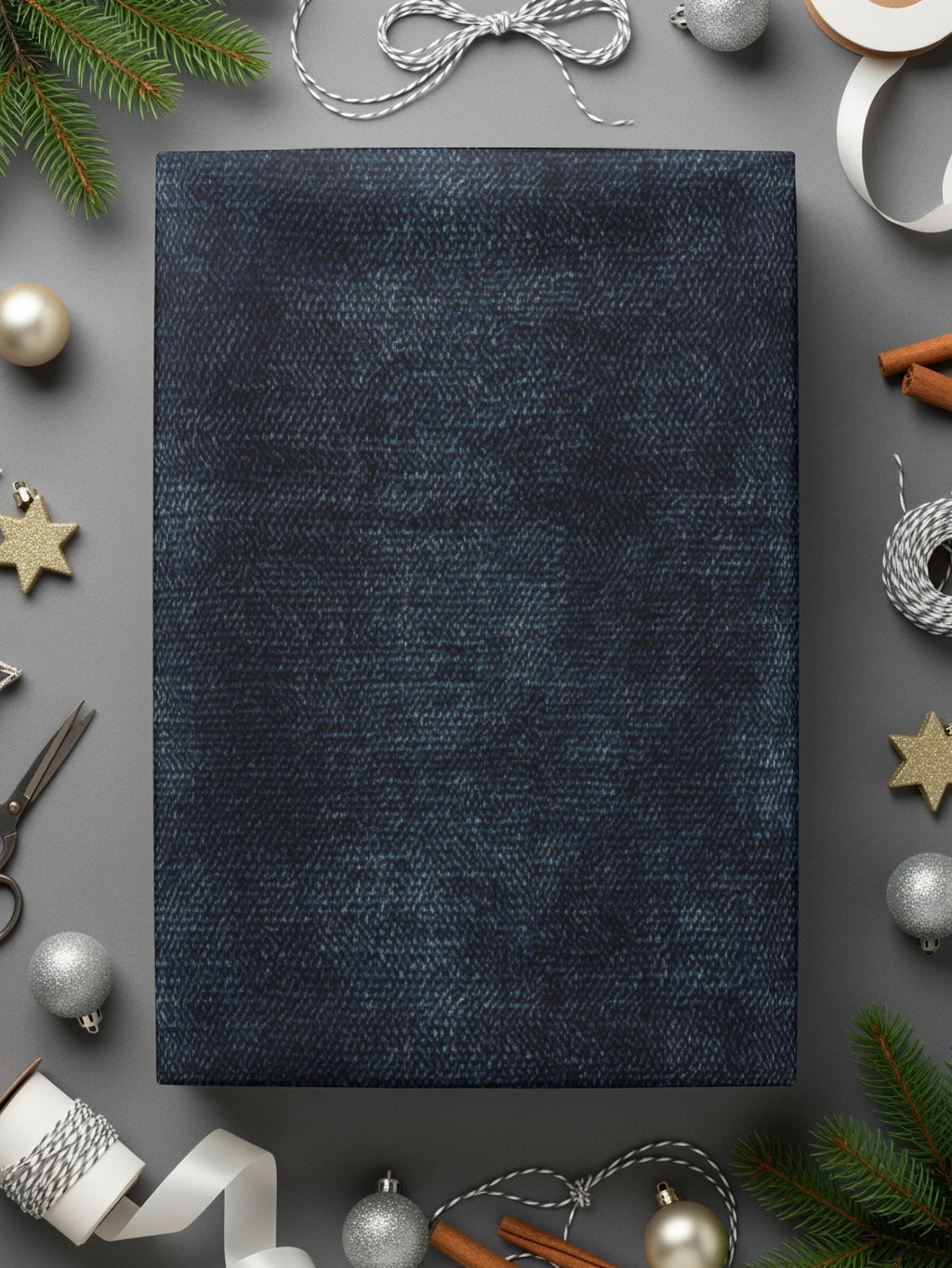 Dark Seamless Denim Texture JPEG Digital - Moore and Mountain