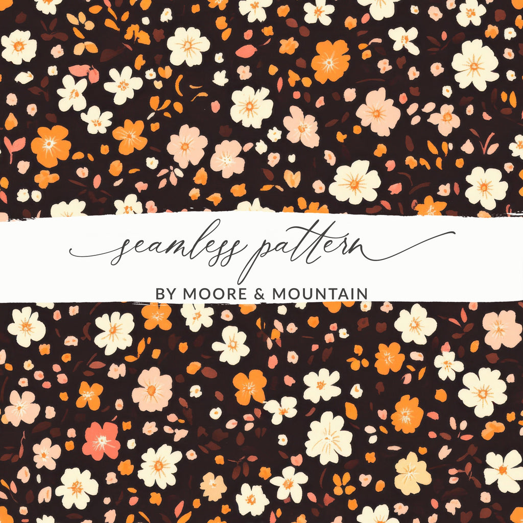 Moore & Mountain Seamless Floral Pattern Design