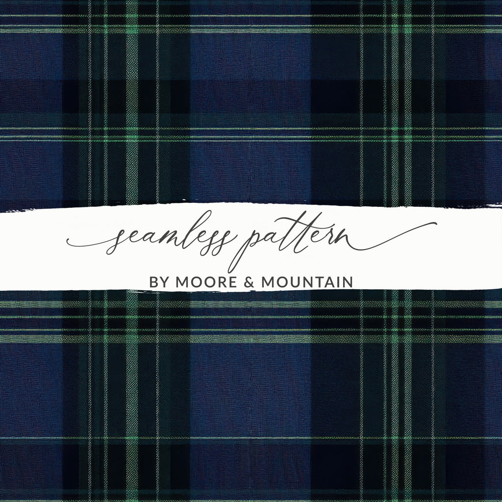 Dark Tartan Pattern Digital - Moore and Mountain