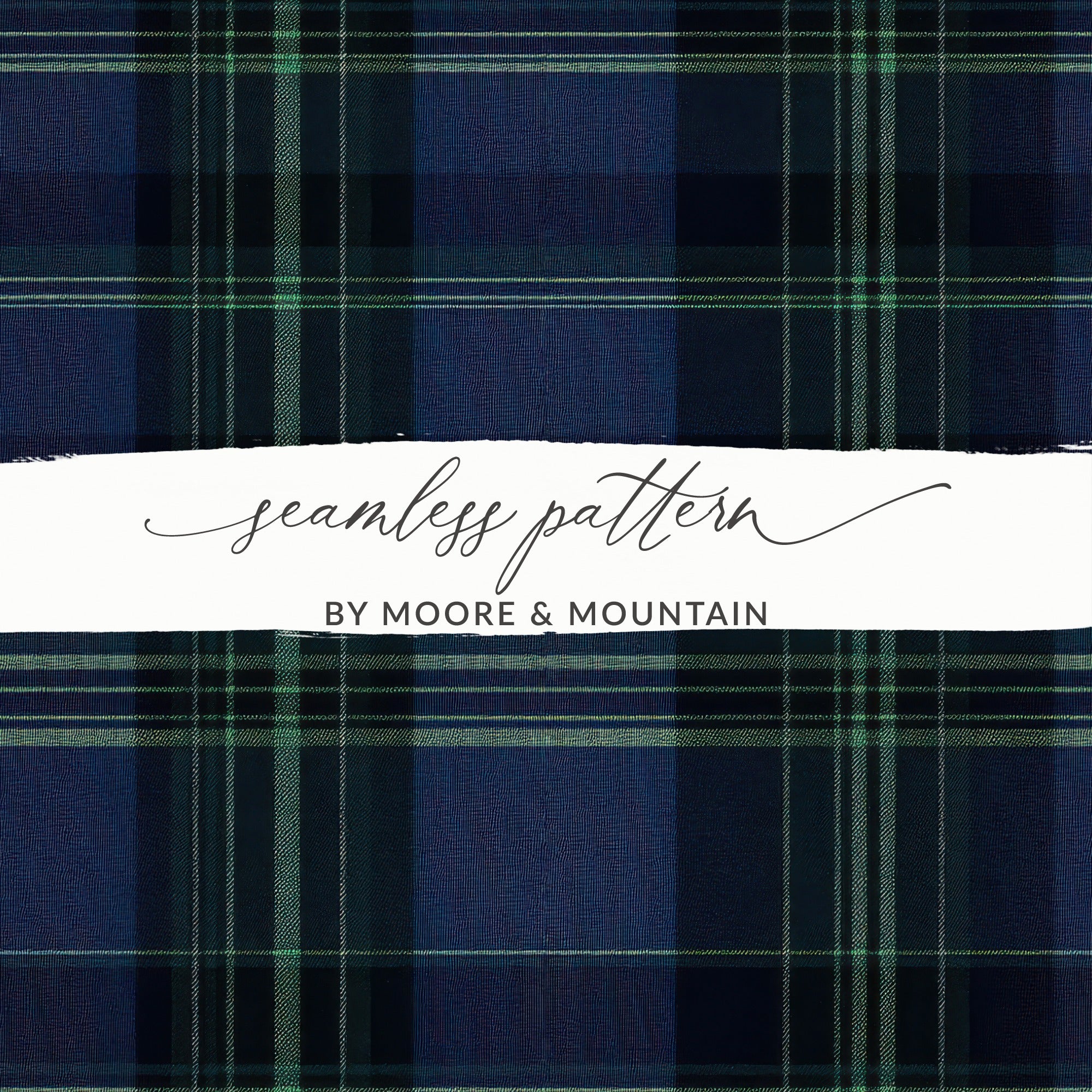 Dark Tartan Pattern Digital - Moore and Mountain