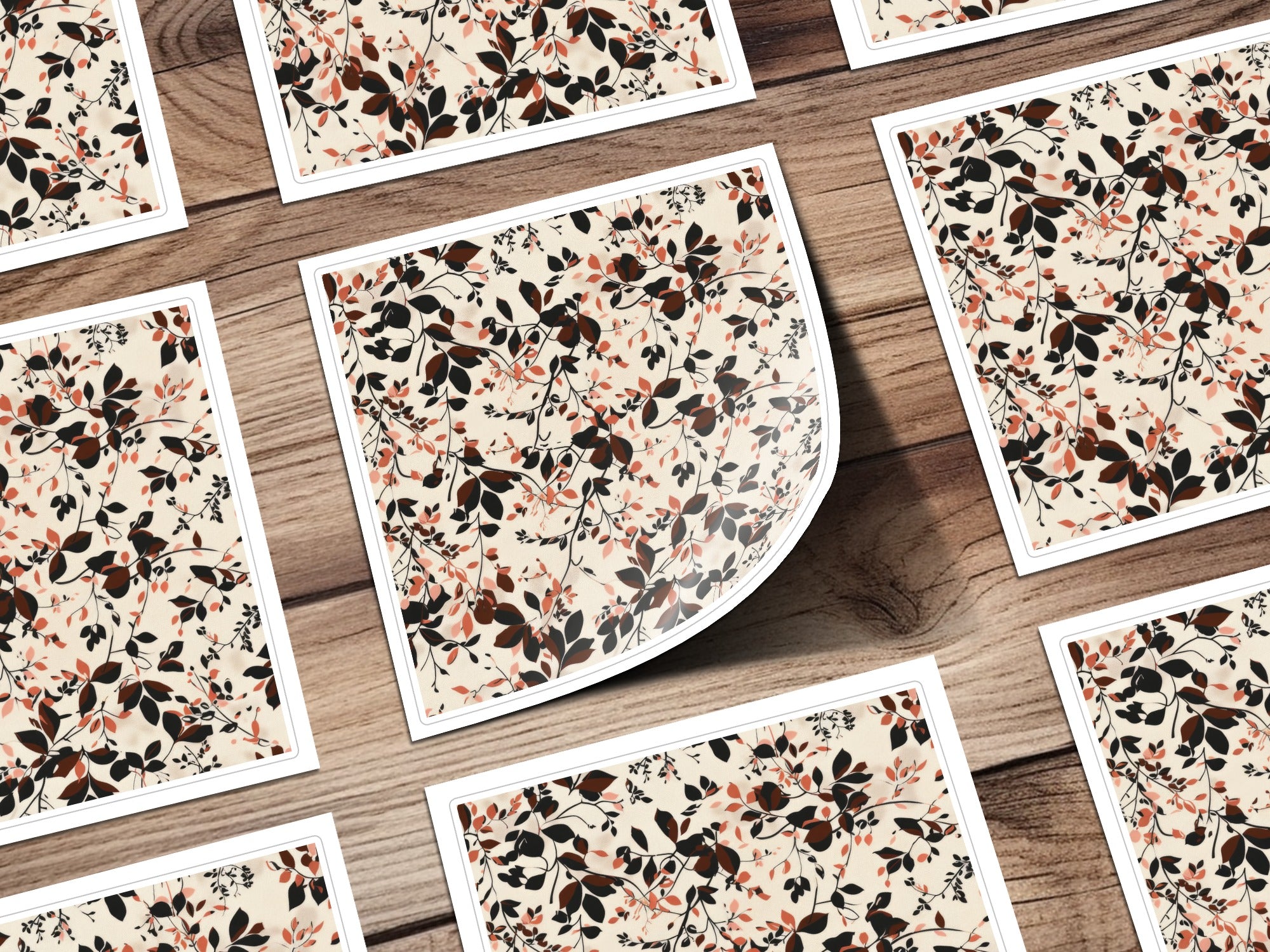 Beautiful Botanical Design Square Sticker Product