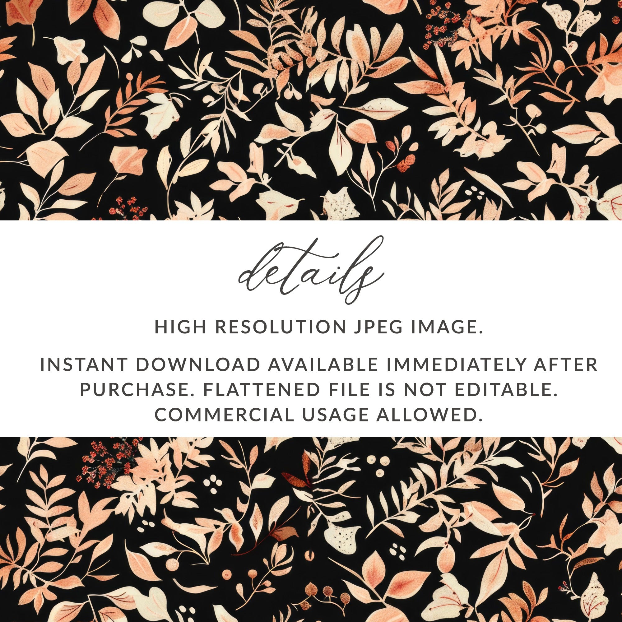 High Resolution Floral Pattern Instant Download