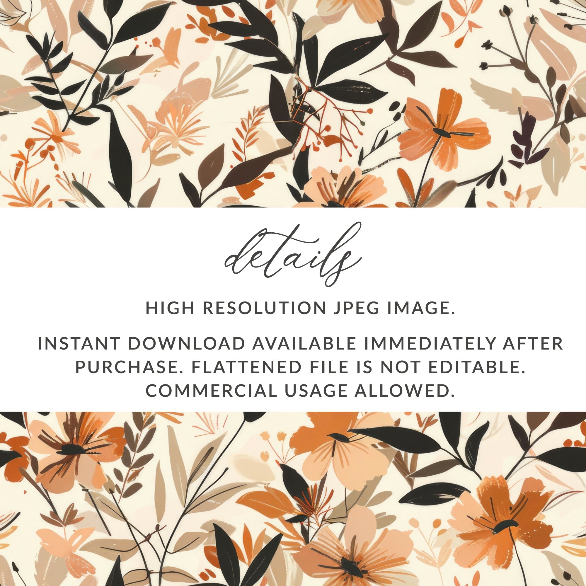 High Resolution Floral JPEG Image for Instant Download