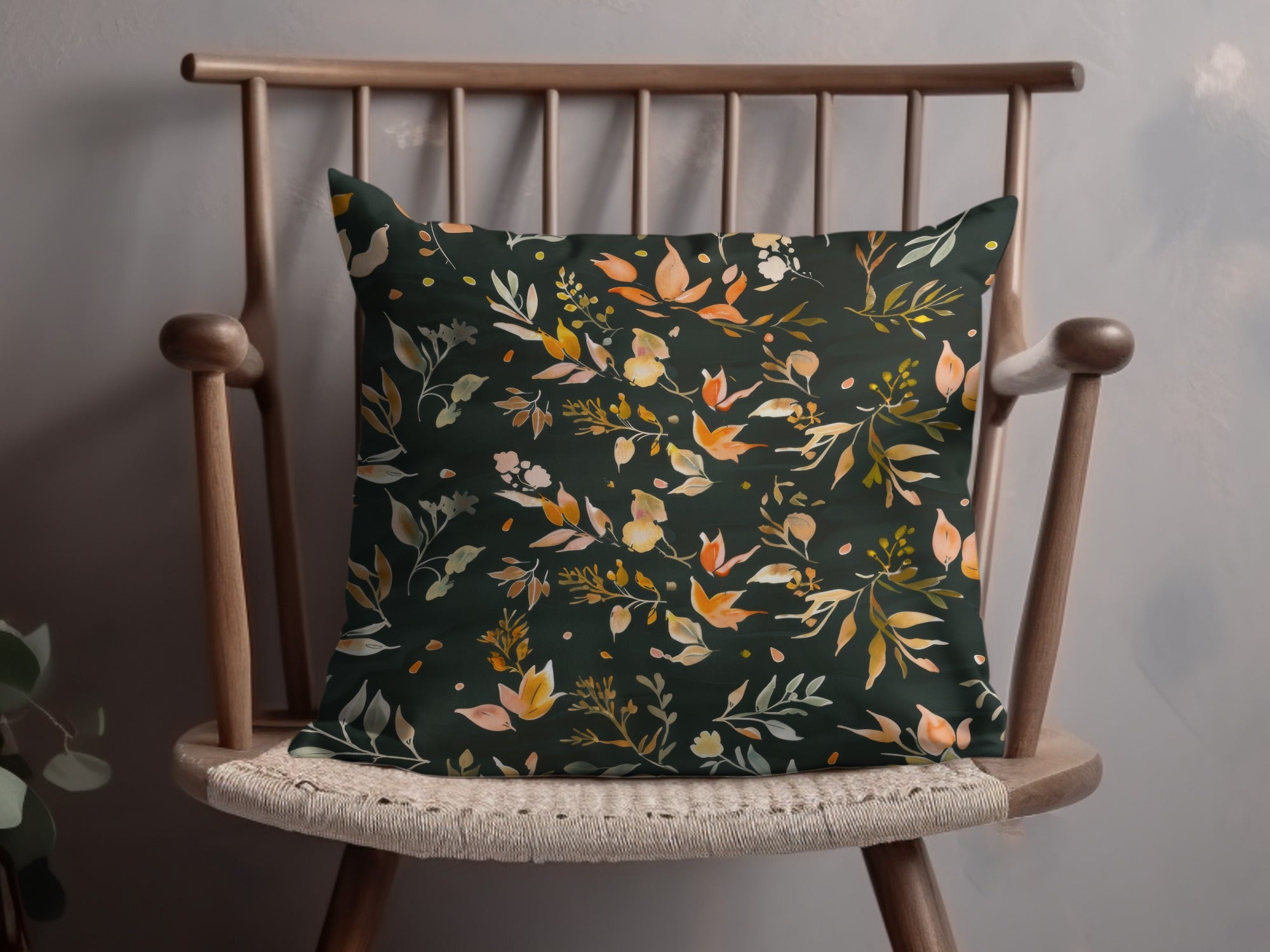 Autumn Floral Pattern Decorative Cushion Cover Pillow