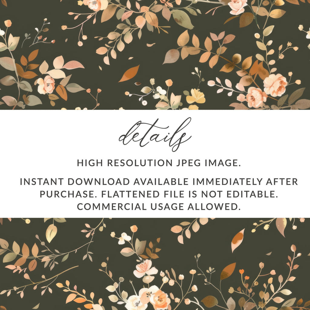 Vintage Floral High Resolution JPEG Instant Download