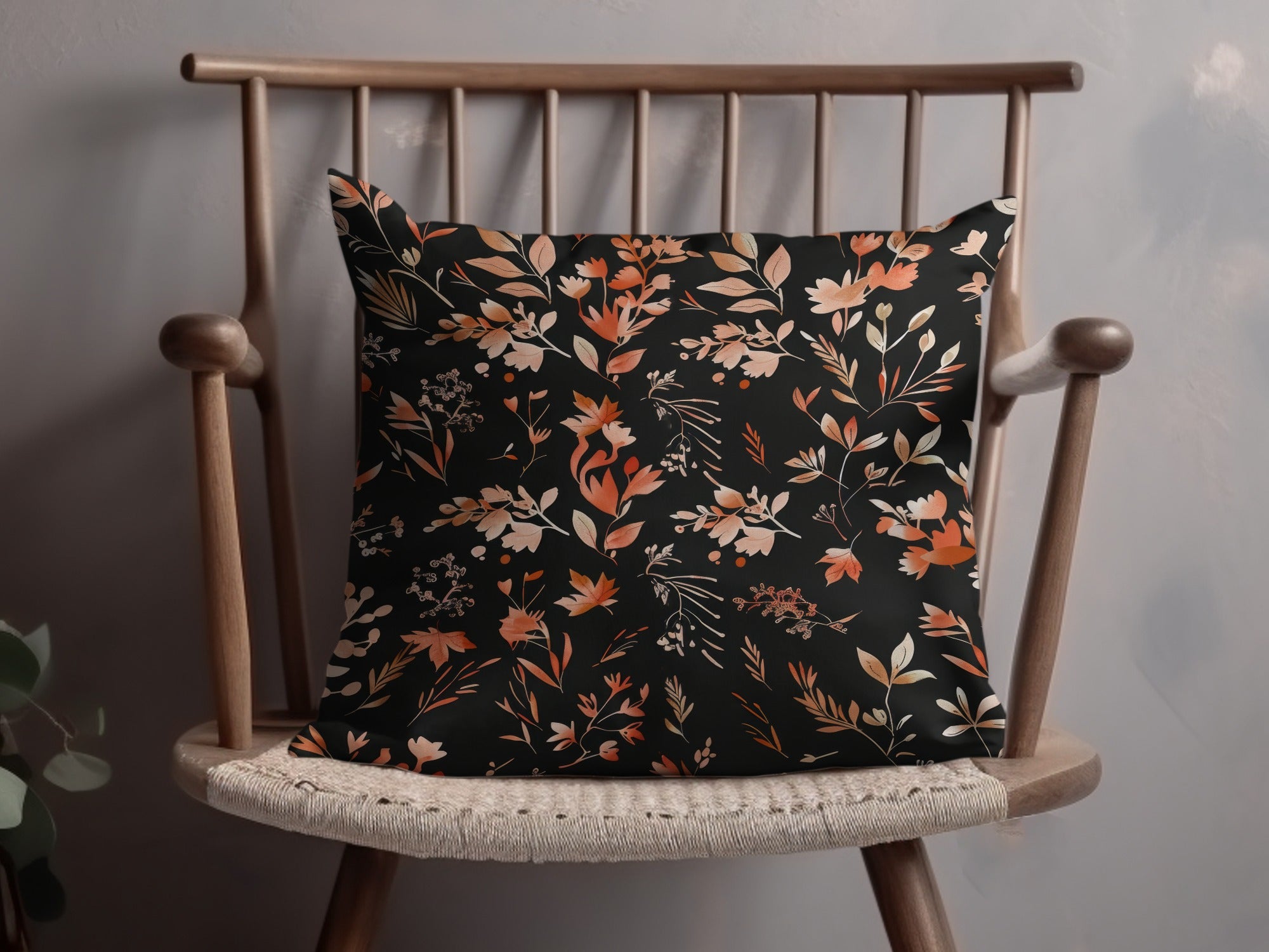 Elegant Floral Design Throw Pillow for Home Decor