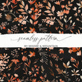 Elegant Autumn Floral Seamless Pattern Design