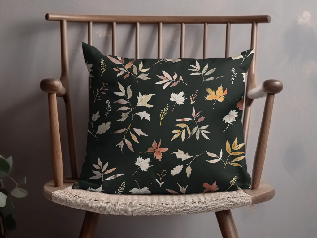 Botanical Leaf Pattern Decorative Cushion Cover