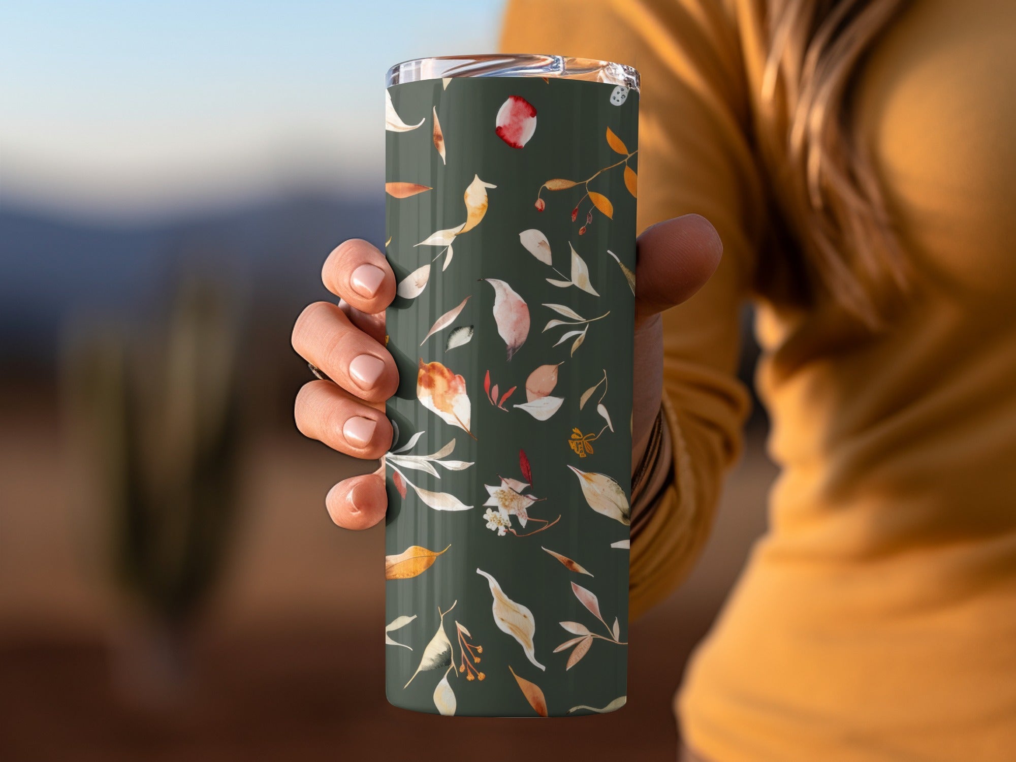 Floral Patterned Travel Mug for Nature Lovers