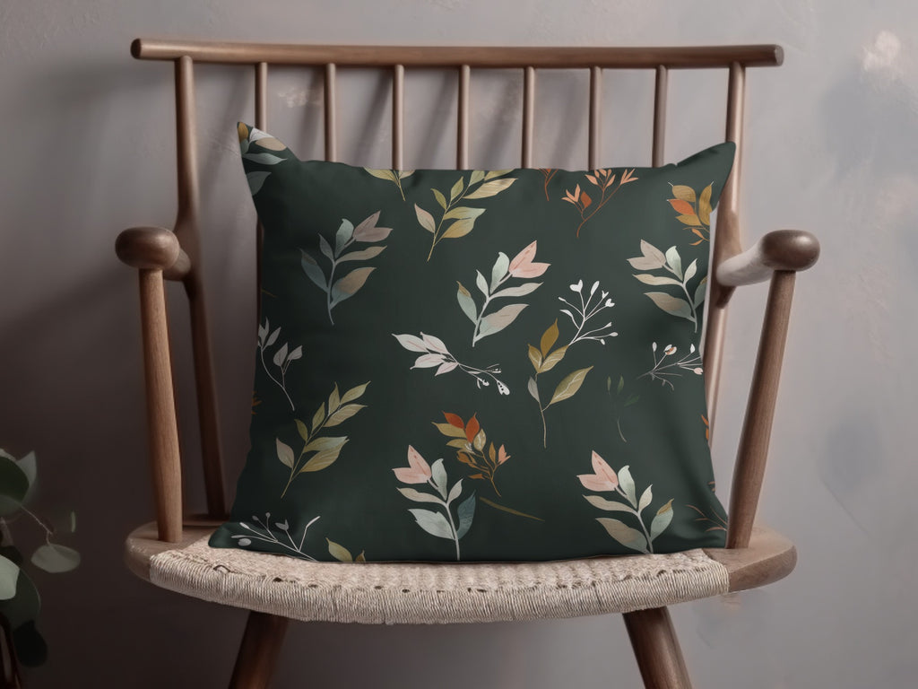 Elegant Floral Botanical Design Cushion Cover Pillow