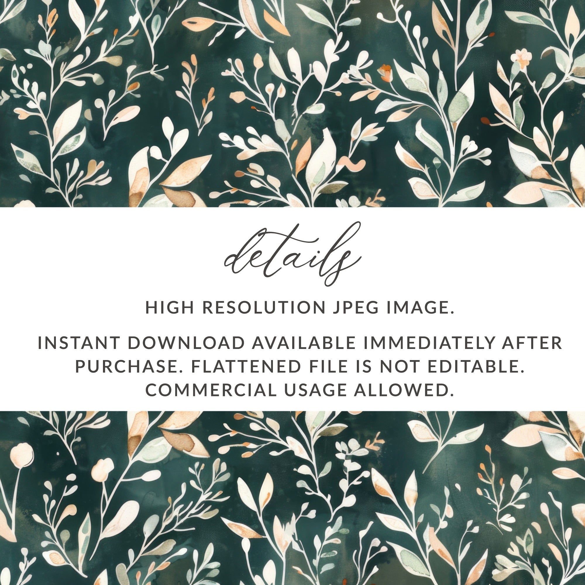 High Resolution Floral Pattern Instant Download Image