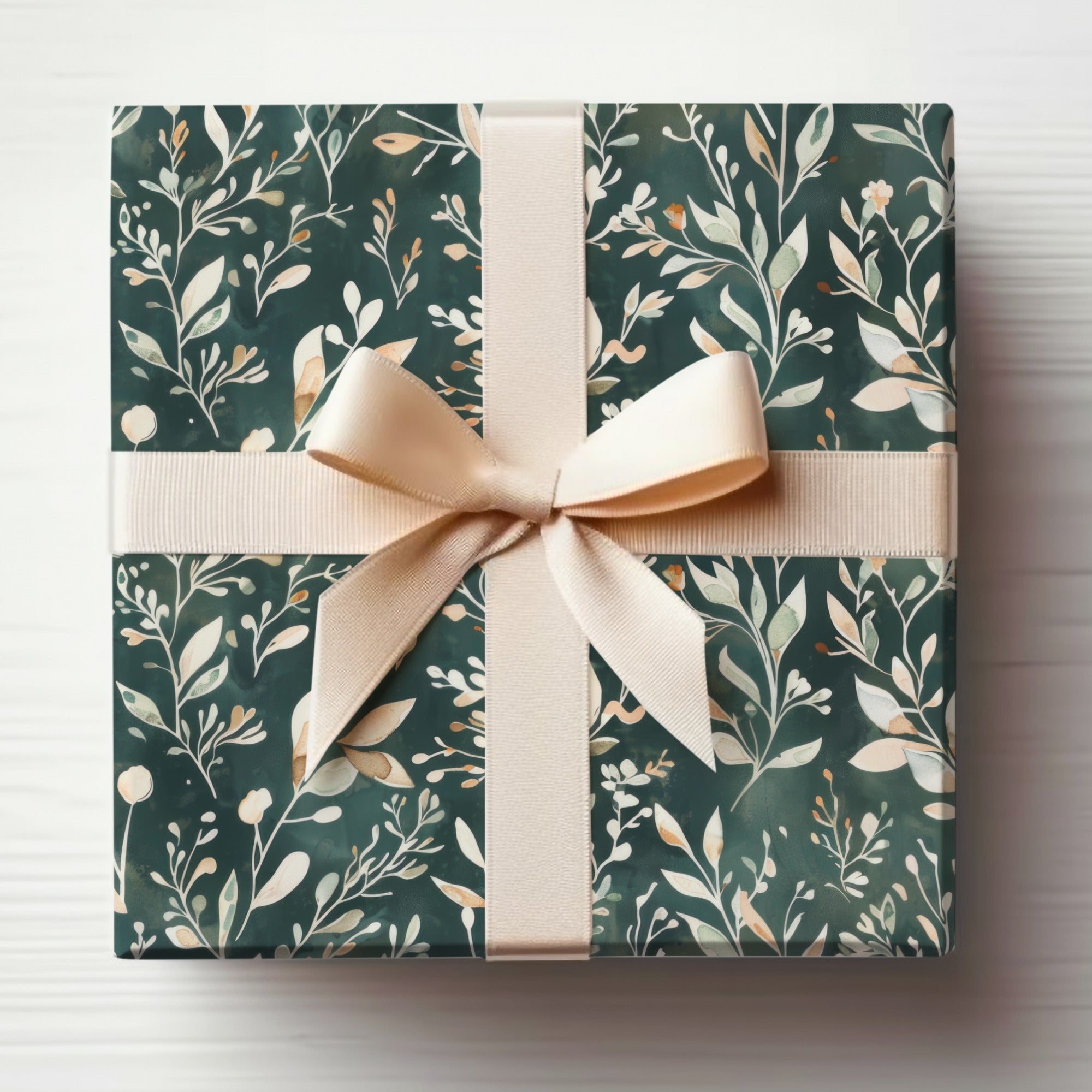 Elegant Botanical Gift Wrapping Paper with BowProduct