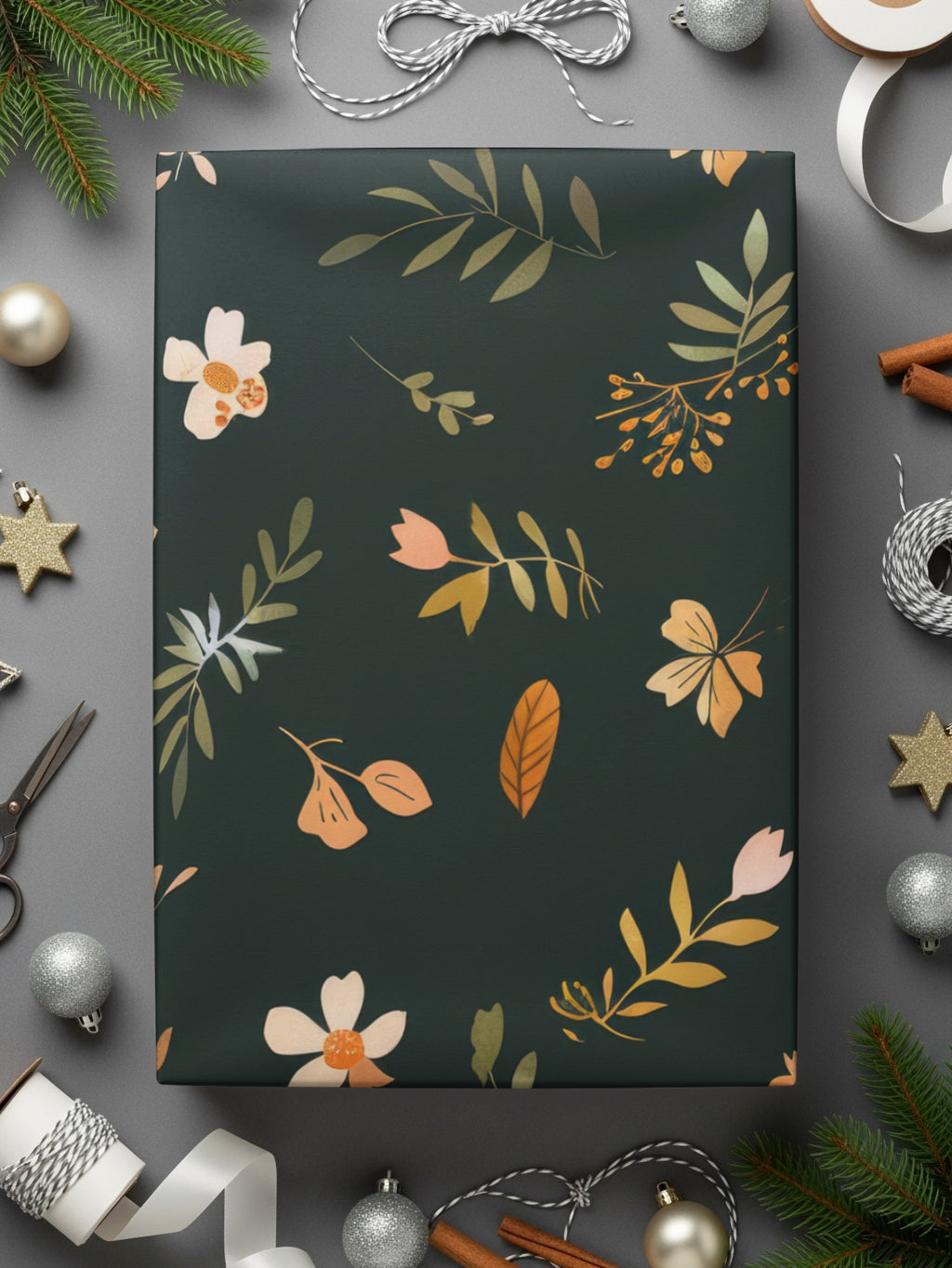 Elegant Floral Patterned Gift Wrapping Paper Product