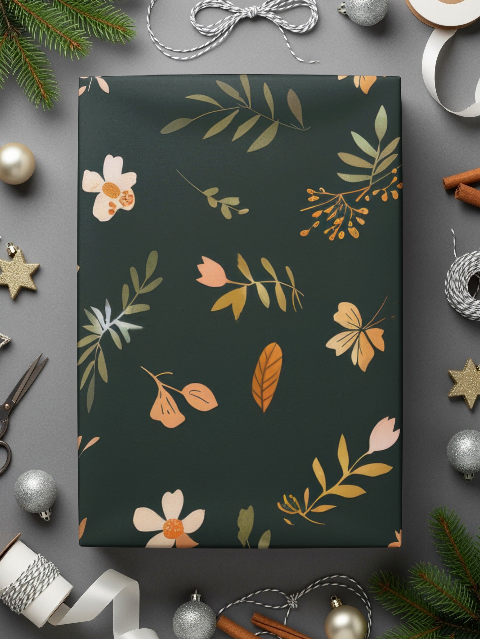 Elegant Floral Patterned Gift Wrapping Paper Product