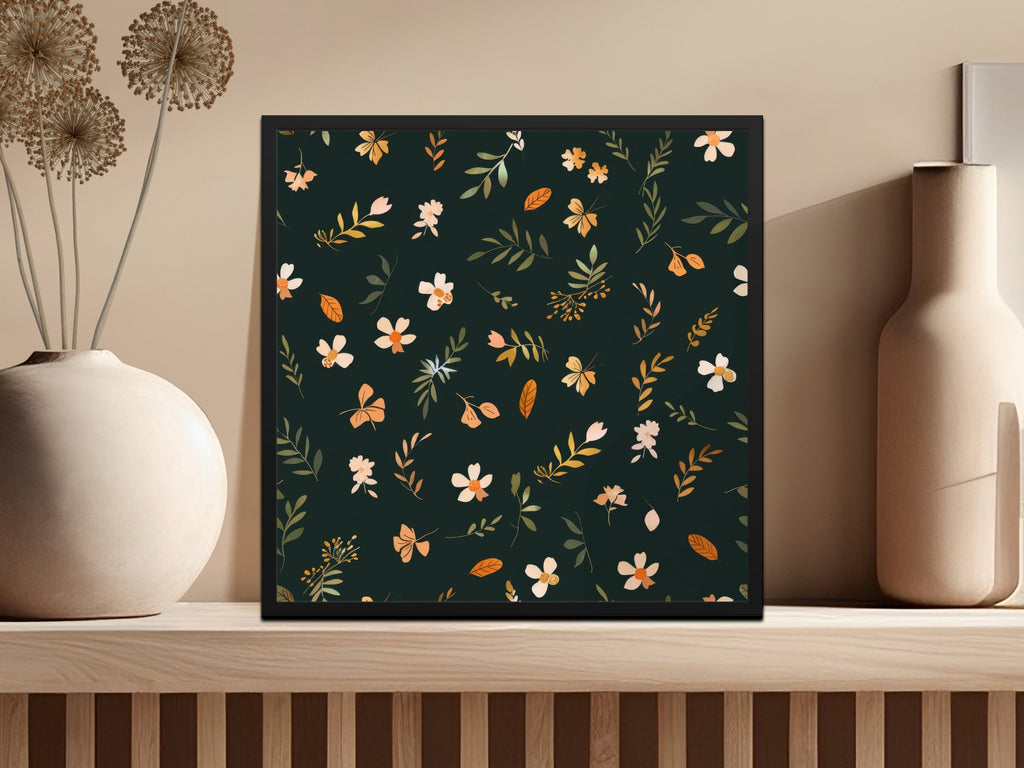Floral Pattern Print Wall Art Decor for Interior Design