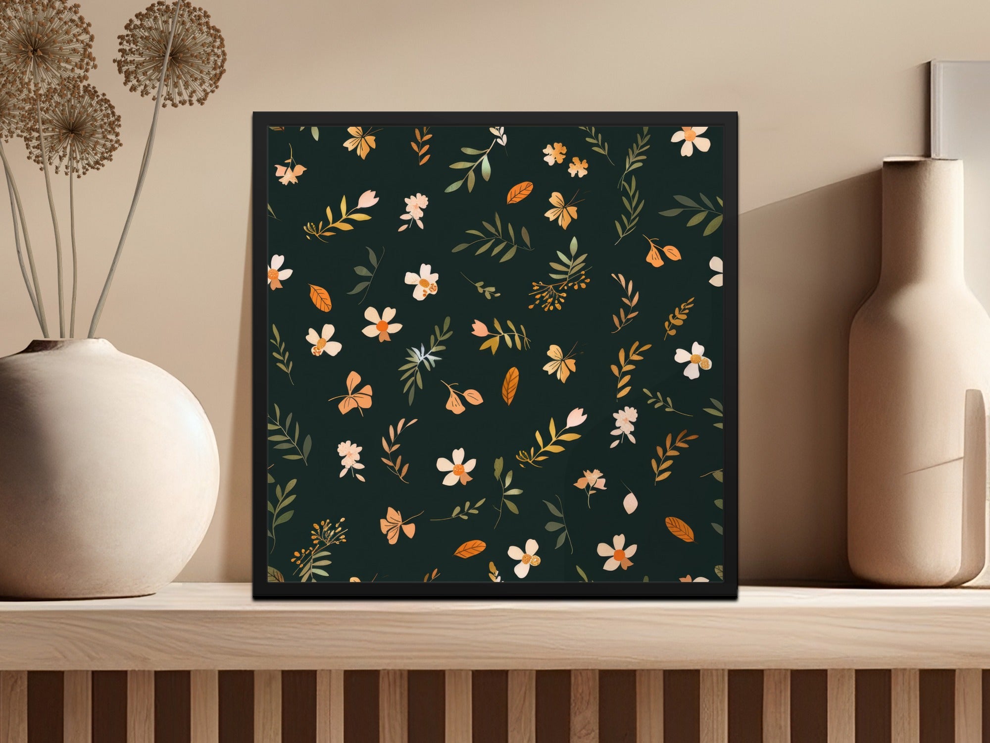 Floral Pattern Print Wall Art Decor for Interior Design