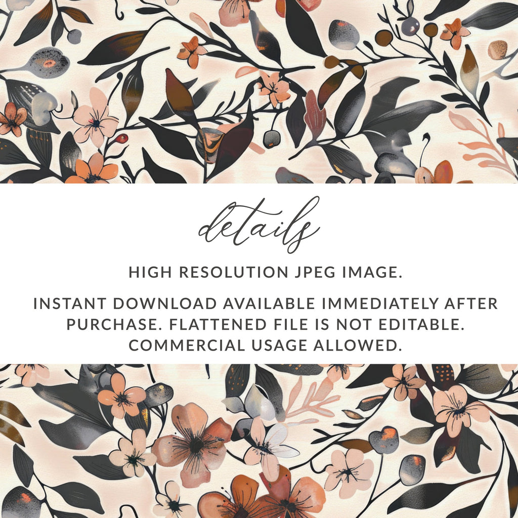 High Resolution Floral Pattern Digital Download
