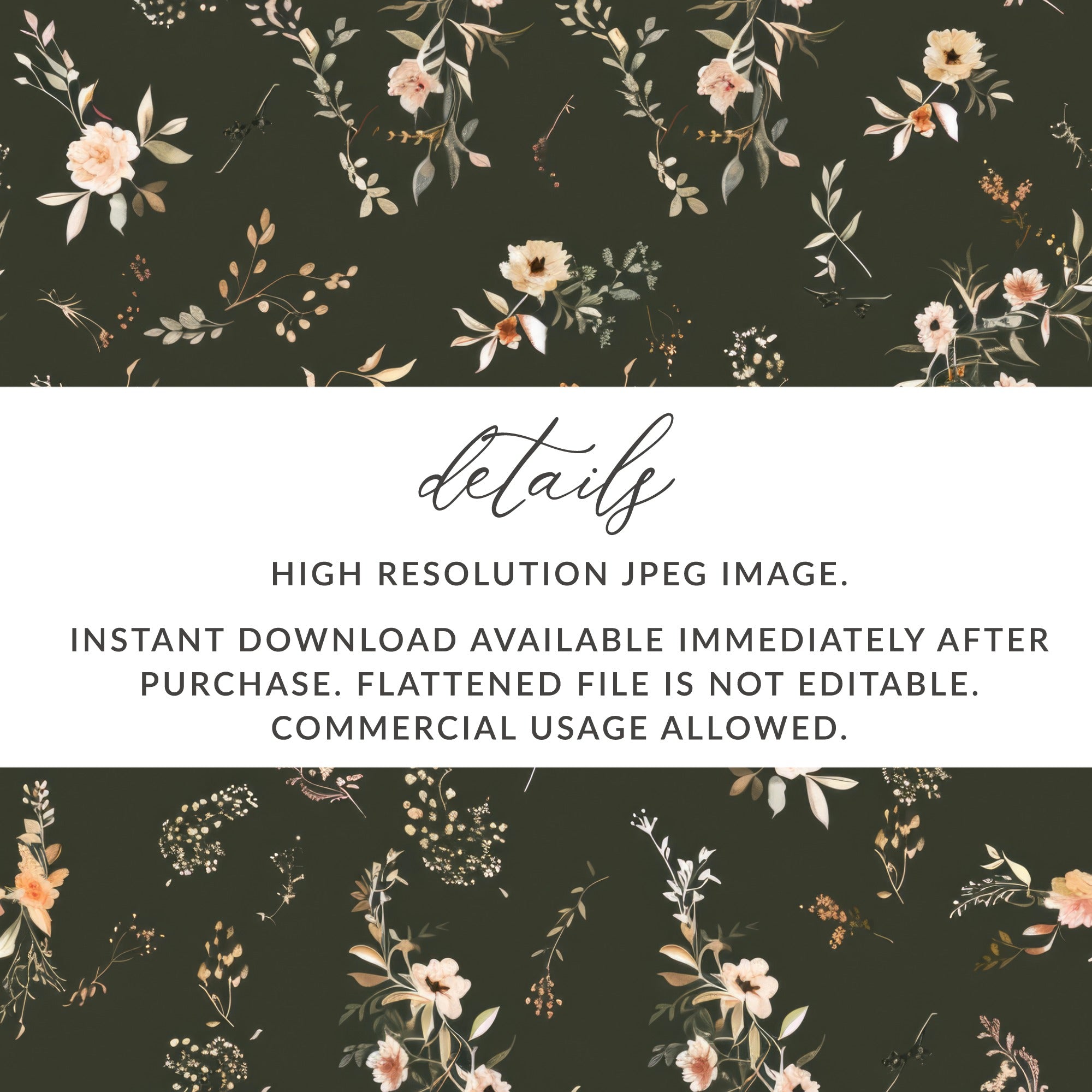 High Resolution Instant Download Floral Image JPEG