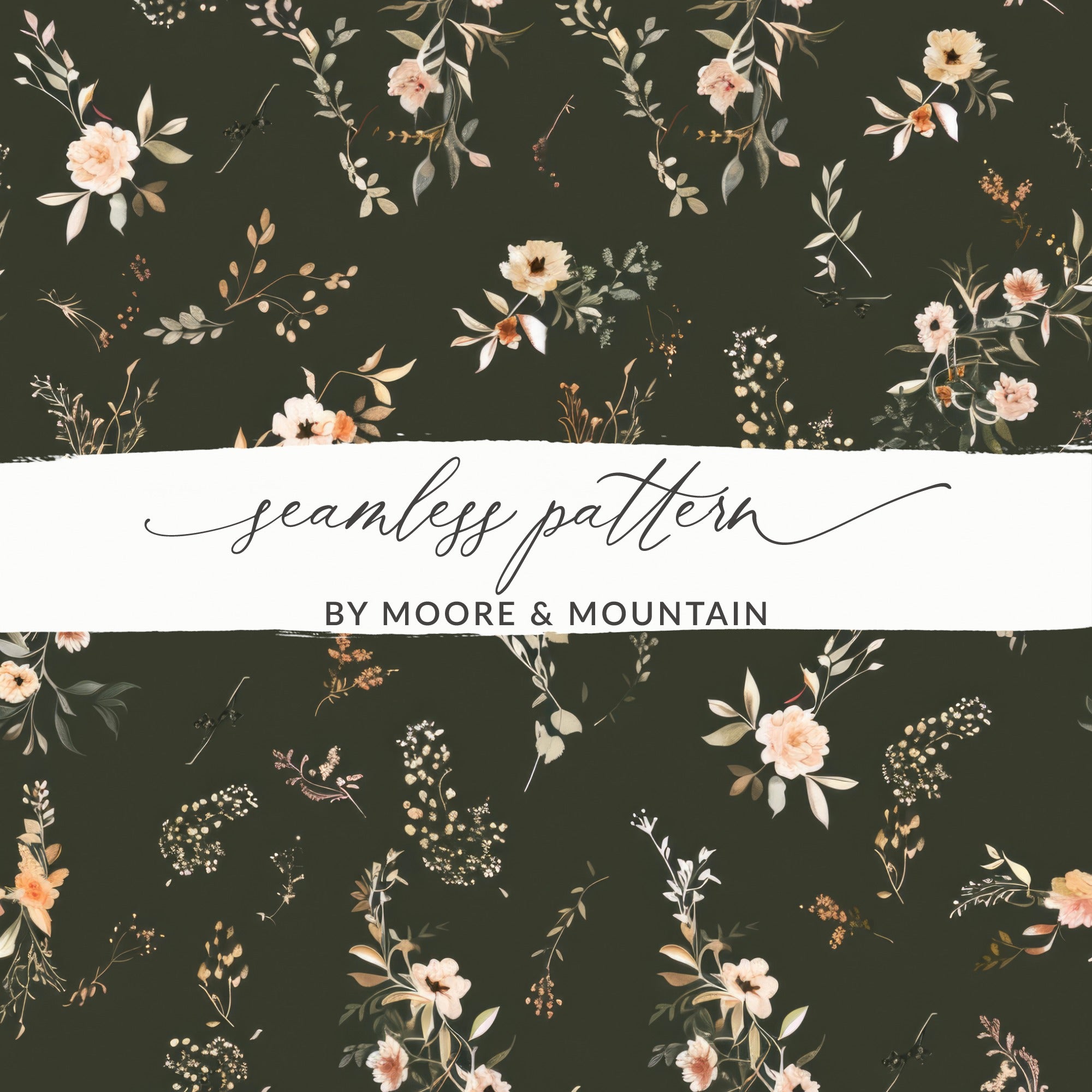 Seamless Floral Pattern by Moore and Mountain for crafting