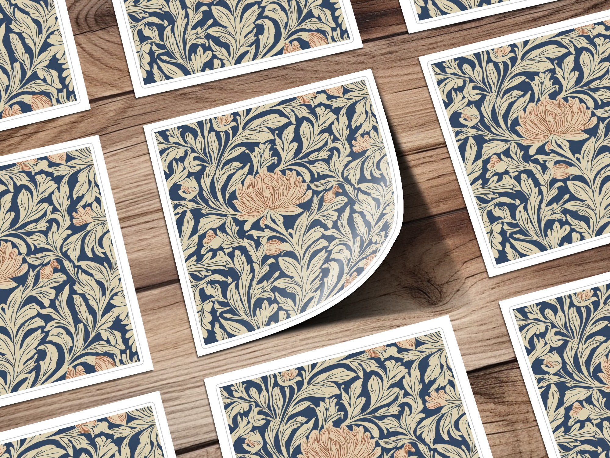 Dark William Morris Larkspur Print Floral Pattern - Moore and Mountain