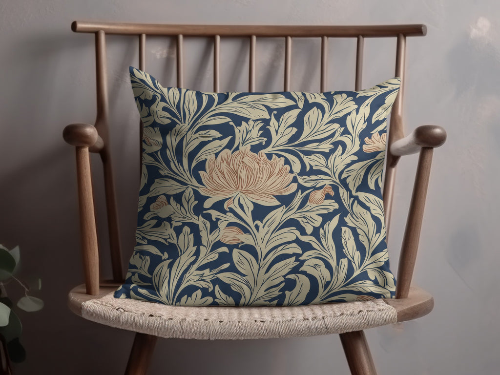 Dark William Morris Larkspur Print Floral Pattern - Moore and Mountain