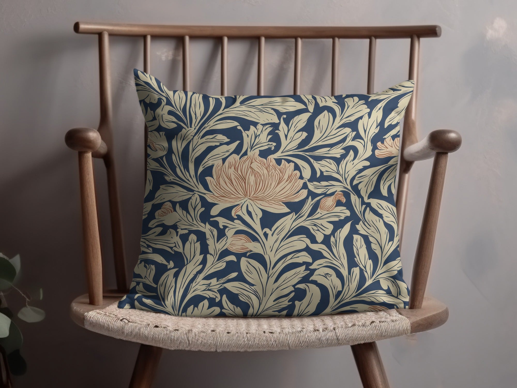 Dark William Morris Larkspur Print Floral Pattern - Moore and Mountain