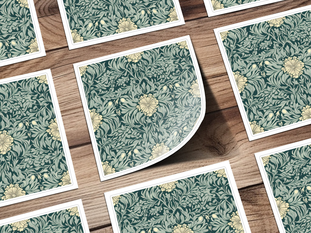 Dark William Morris Seamless Pattern Background For Commercial Use - Moore and Mountain