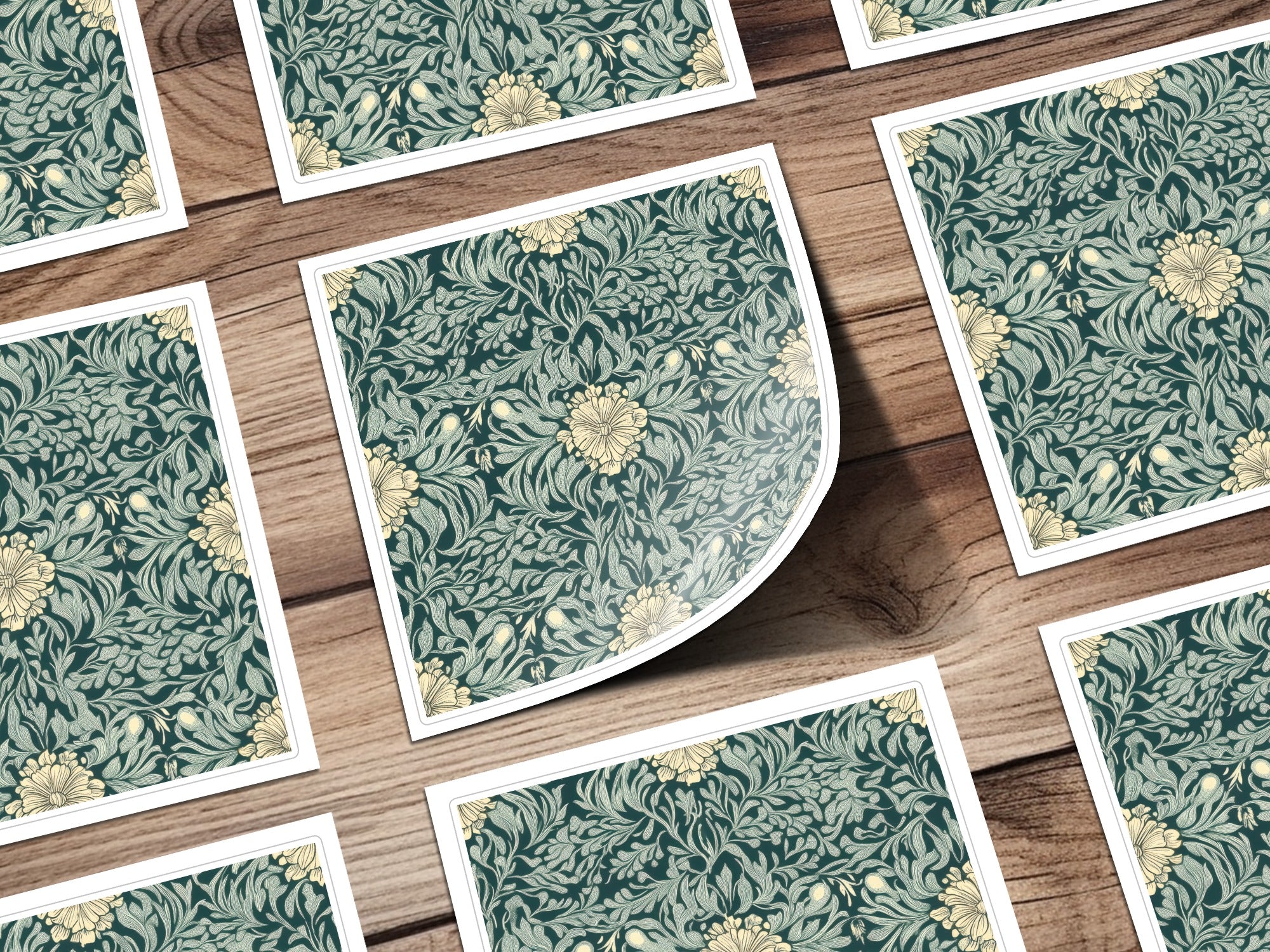 Dark William Morris Seamless Pattern Background For Commercial Use - Moore and Mountain