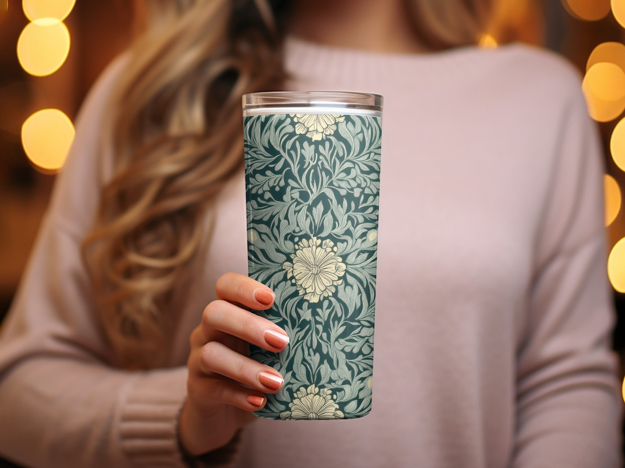 Dark William Morris Seamless Pattern Background For Commercial Use - Moore and Mountain
