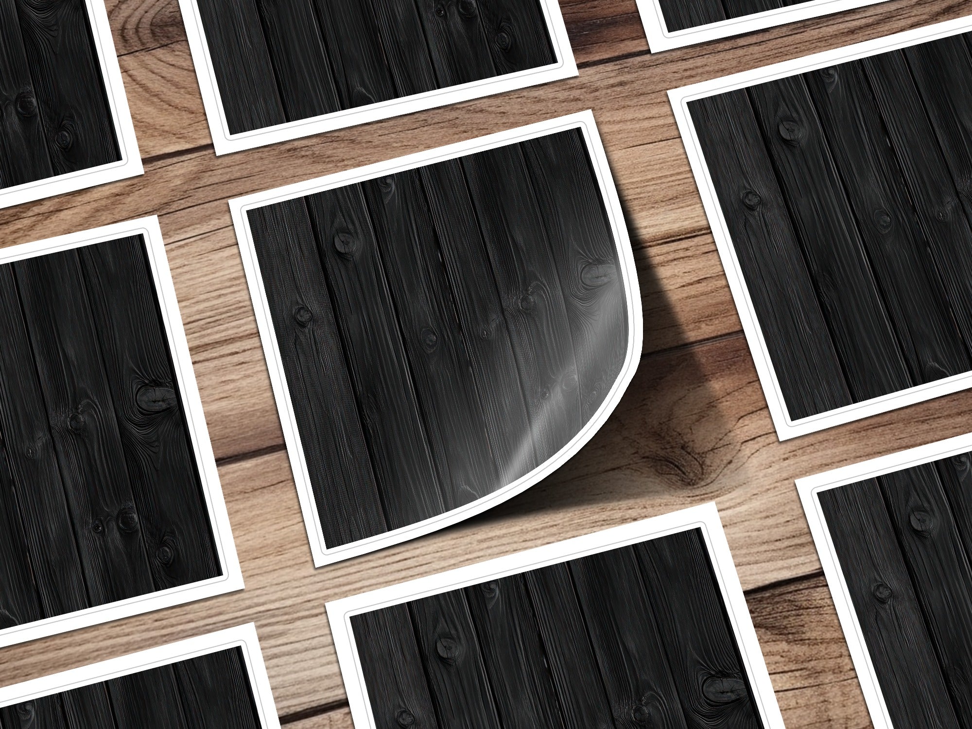Black Wood Grain Decorative Vinyl Sticker Decals