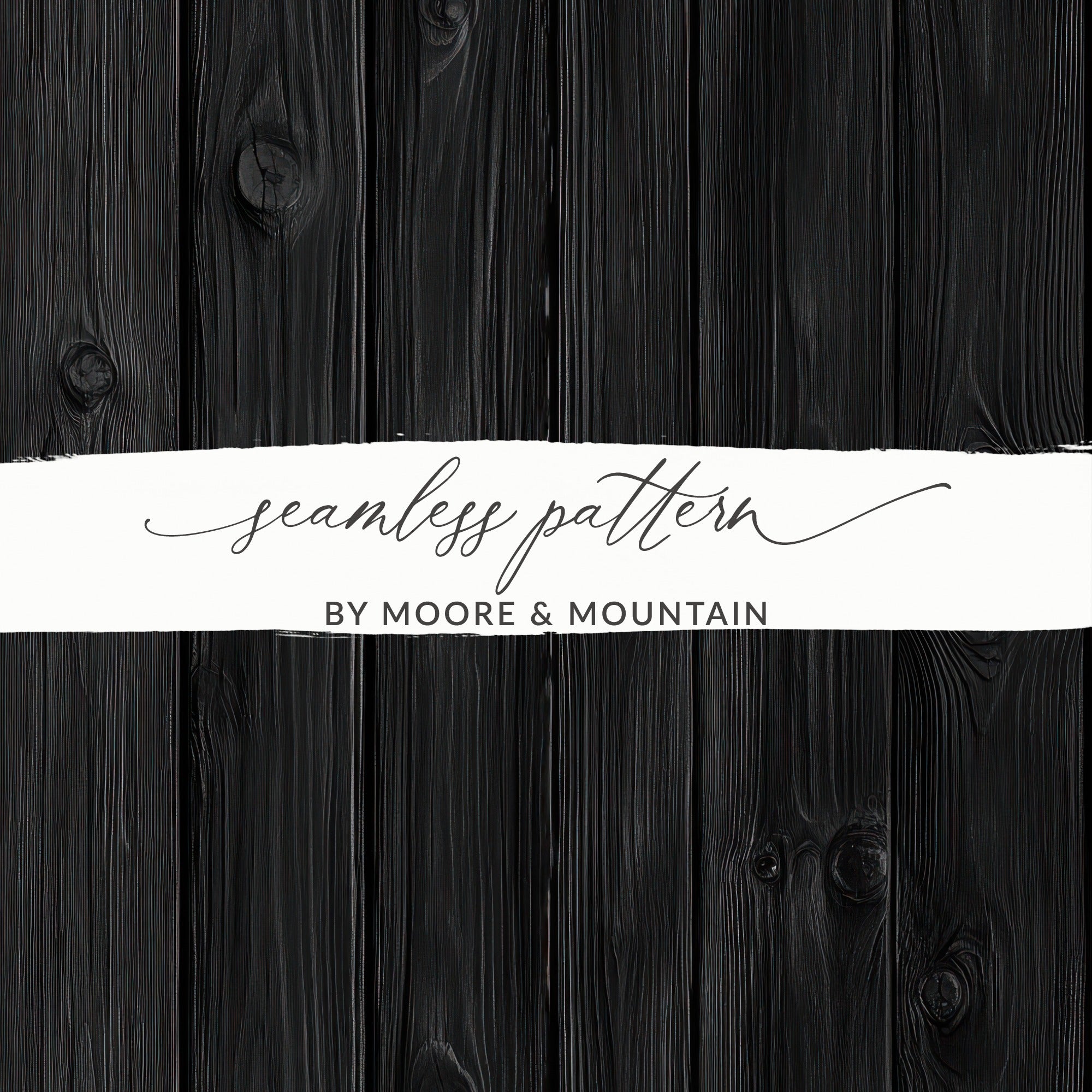 Black Wood Seamless Pattern by Moore & Mountain