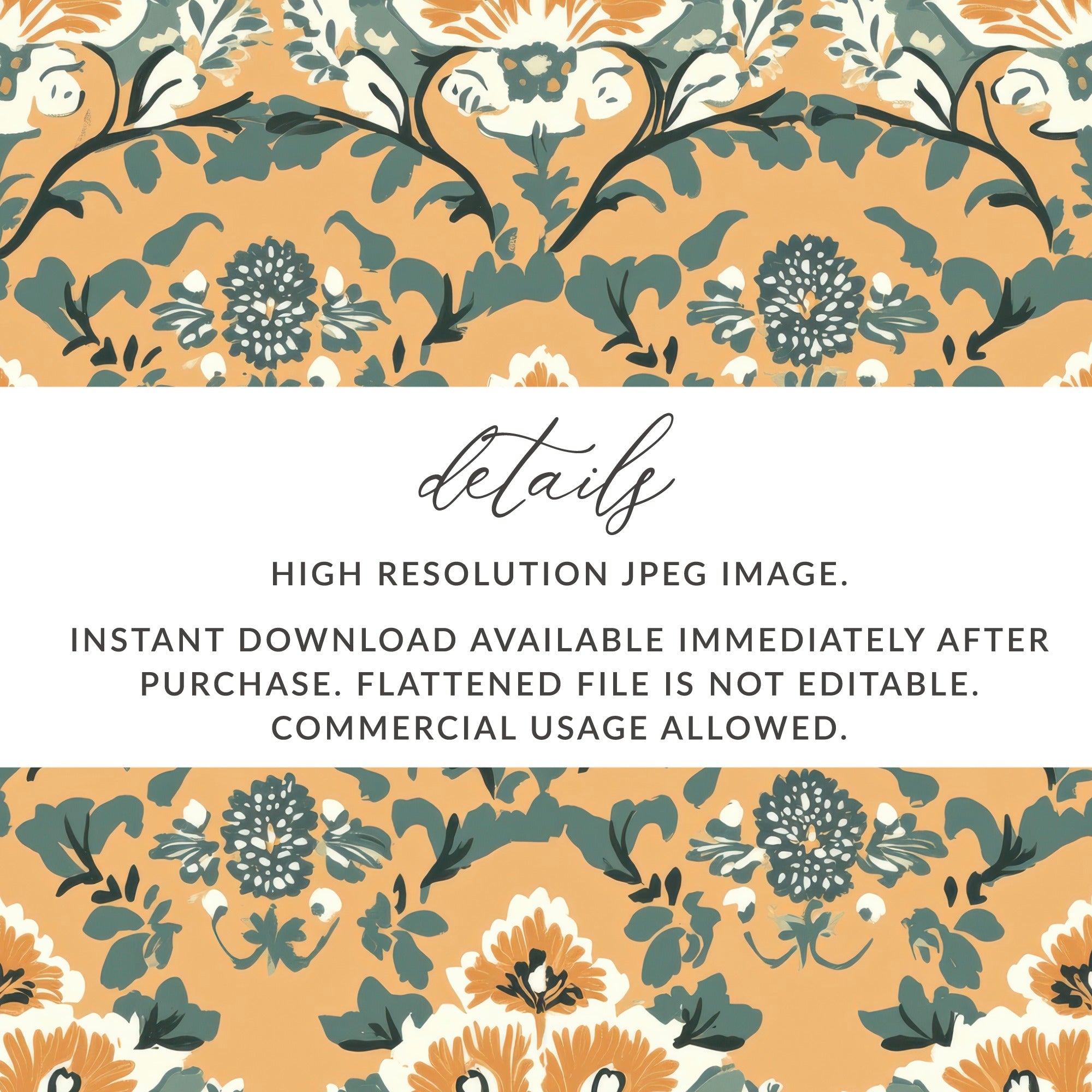 Decorative Floral Chintz Seamless Pattern for Interiors - Moore and Mountain